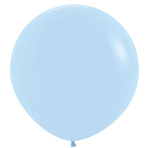 Sempertex 90cm Pastel Matte Blue Latex Balloons 640, 2PK Pack of 2