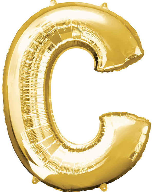 Gold 40cm Letter C Balloon