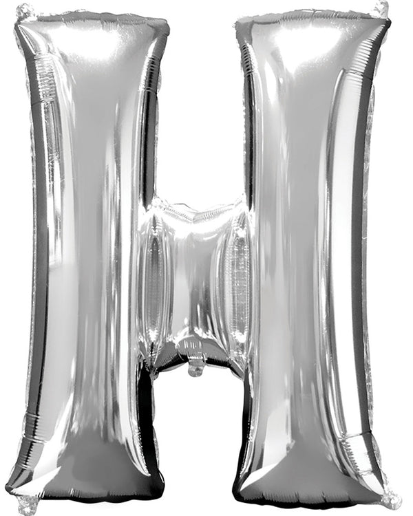 Silver 40cm Letter H Balloon