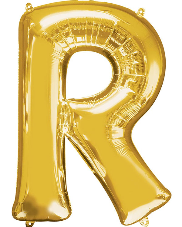 Gold 40cm Letter R Balloon