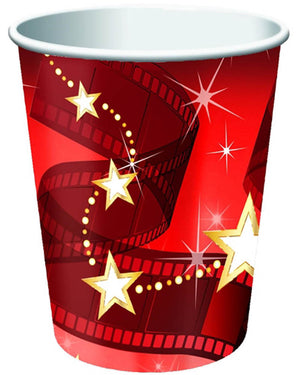 Hollywood Lights 266ml Paper Cups Pack of 8