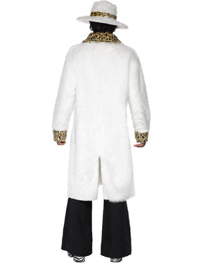 White Pimp Coat Mens Costume