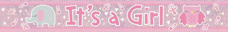 Banner Holographic It's a Girl