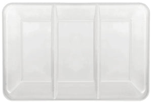 White Rectangular Plastic Compartment Tray 35cm