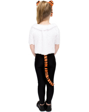 Adult and Child Tiger Headband and Tail Deluxe Set