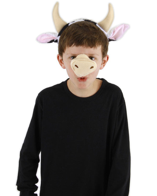 Cow Headband Nose and Tail Deluxe Set