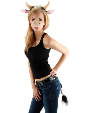 Cow Headband Nose and Tail Deluxe Set