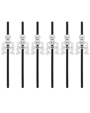 Skeleton Straws Pack of 6