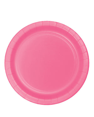 Candy Pink Round Paper Plate 22cm Pack of 24