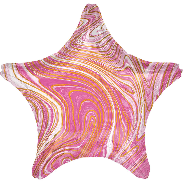 45cm Standard XL Marblez Pink Star S18