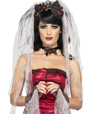 Gothic Bride Veil Choker and Gloves Kit