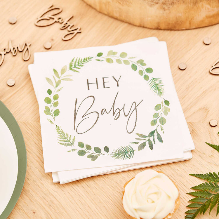 Botanical Baby Hey Baby Botanical Napkins Pack of 16