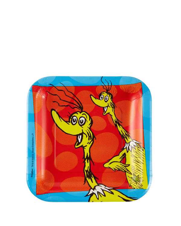 Dr Seuss 18cm Square Plates Pack of 8