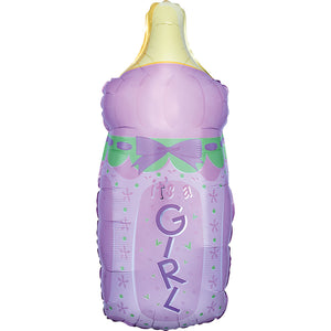 SuperShape XL It's A Girl Baby Bottle P30 Balloon