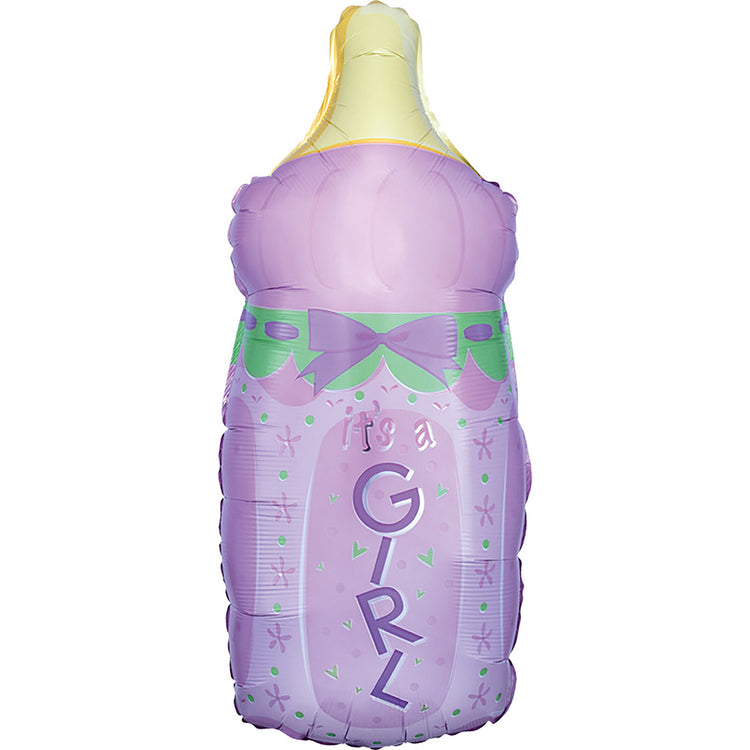 SuperShape XL It's A Girl Baby Bottle P30 Balloon