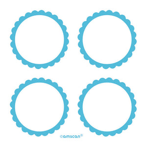 Labels Scalloped - Caribbean Blue Pack of 5