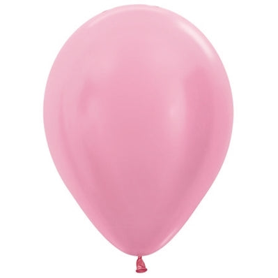 Sempertex 30cm Satin Pearl Pink Latex Balloons 409, 100PK Pack of 100