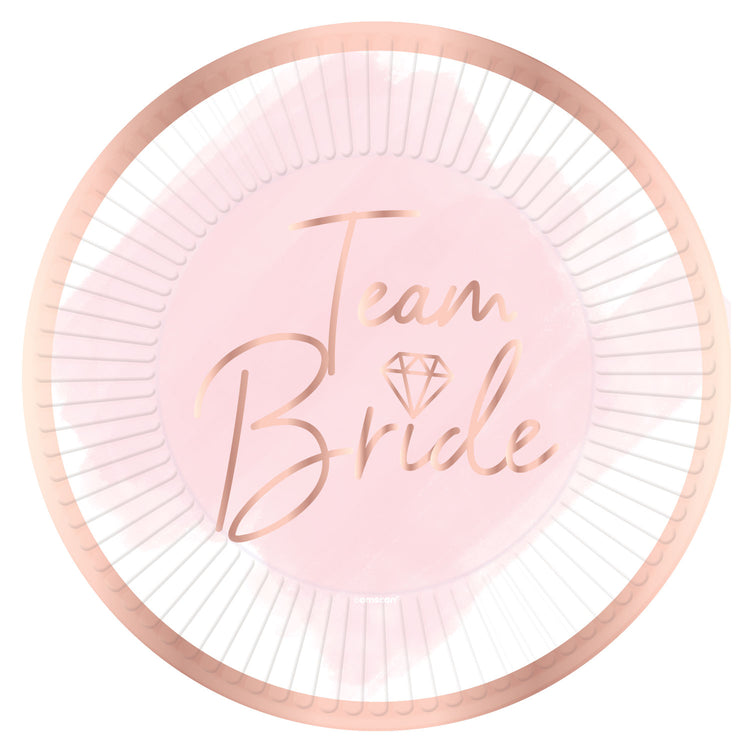 Team Bride 23cm Paper Plates Pack of 8