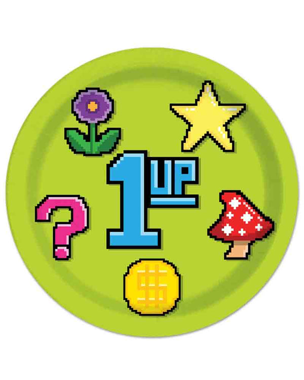 8 Bit 23cm Plates Pack of 8