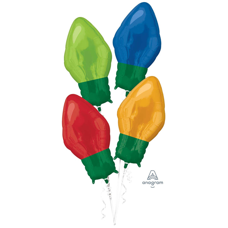 Christmas Light Bulbs Balloon Kit