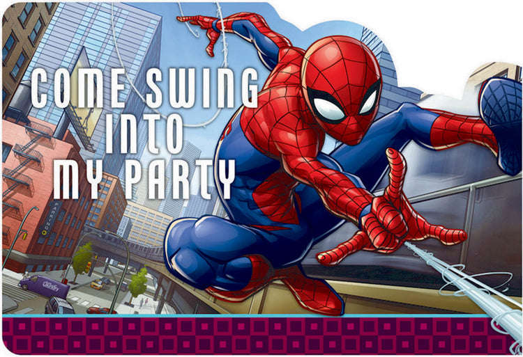 Spider-Man Webbed Wonder Postcard Invitations Pack of 8