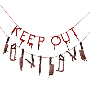 Bad Blood Keep Out Bunting Banner 1.5m