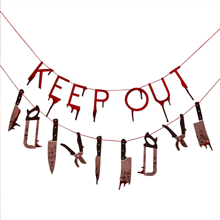 Bad Blood Keep Out Bunting Banner 1.5m