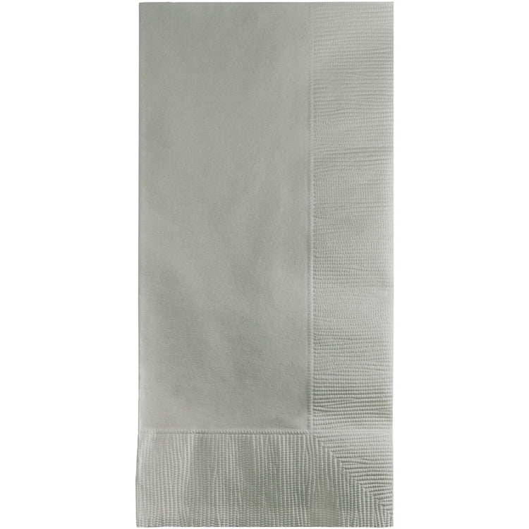 Shimmering Silver Dinner Napkins Pack of 50