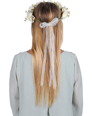 Medieval Floral White Crown