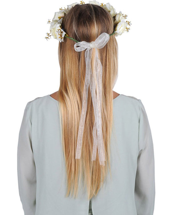 Medieval Floral White Crown