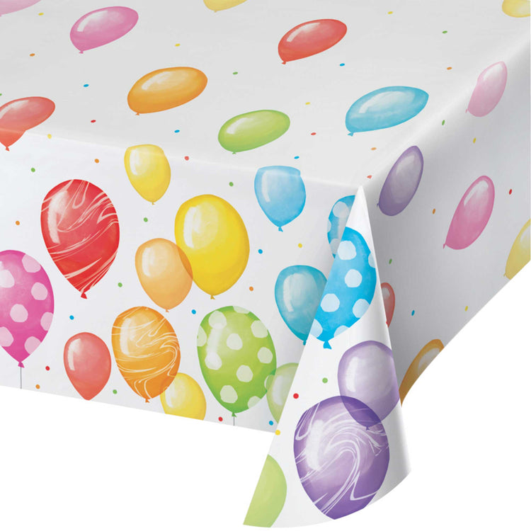 Balloon Bash Birthday Tablecover All Over Print Paper 137cm x 259cm