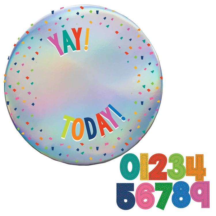 Badge Add-An-Age Yay! Today! Multi-Coloured 15cm Pack of 12