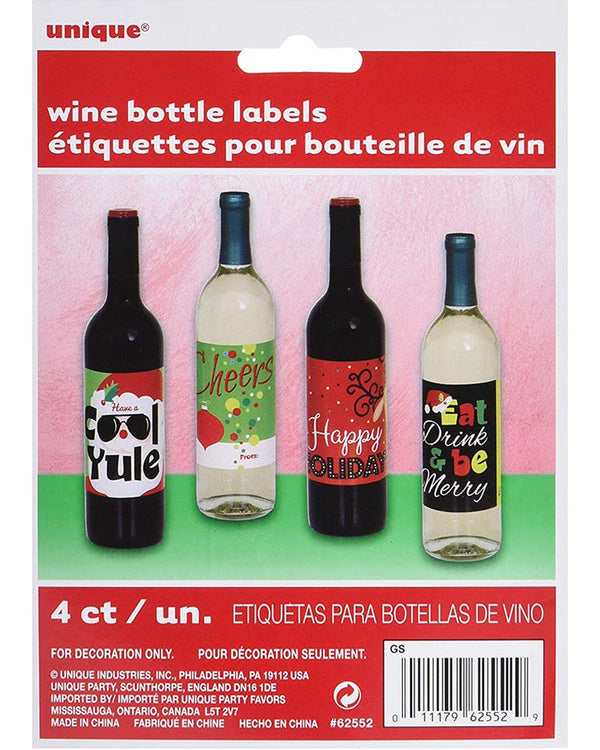 Christmas Wine Bottle Labels