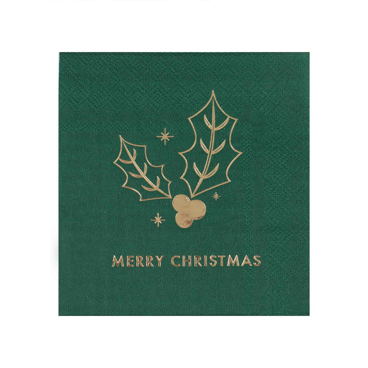 Traditional Touches Christmas Beverage Napkins