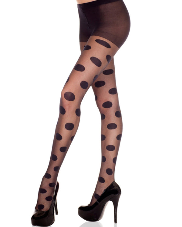 Sheer Large Polka Dot Stockings