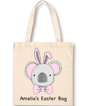 Pink Easter Koala Personalised Easter Bag