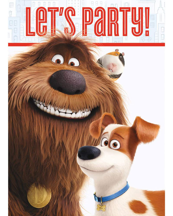 The Secret Life of Pets Invitations Pack of 8