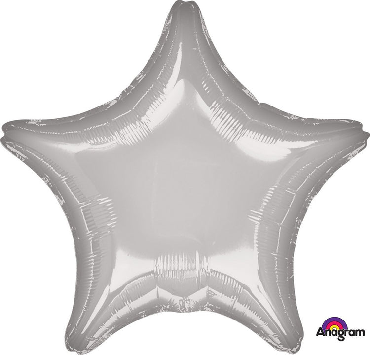 45cm Standard Star XL Metallic Silver S15 Balloon