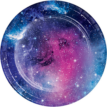 Galaxy Party 17cm Round Plates Pack of 8