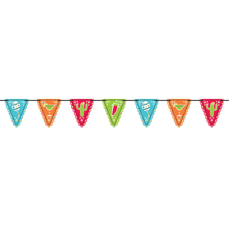 Fiesta Mini Paper Pennant Flag Banner