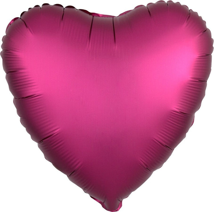 Pomegranate Satin 45cm Heart Balloon