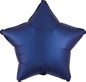 45cm Standard XL Satin Luxe Navy Star S18