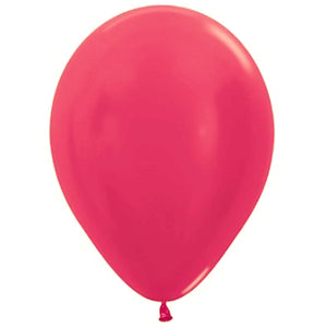 Sempertex 30cm Metallic Fuchsia Latex Balloons 512, 25PK Pack of 25