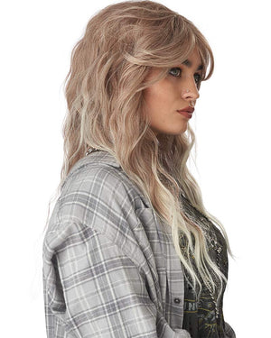 90s Grunge Rocker Long Blonde Wig