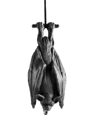 Realistic Latex Hanging Bat Black 38cm