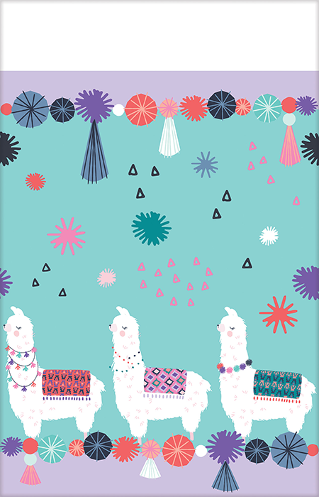 Llama Fun Tablecover Paper