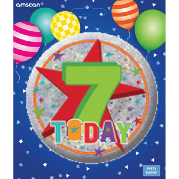 Badge Happy 7th Birthday