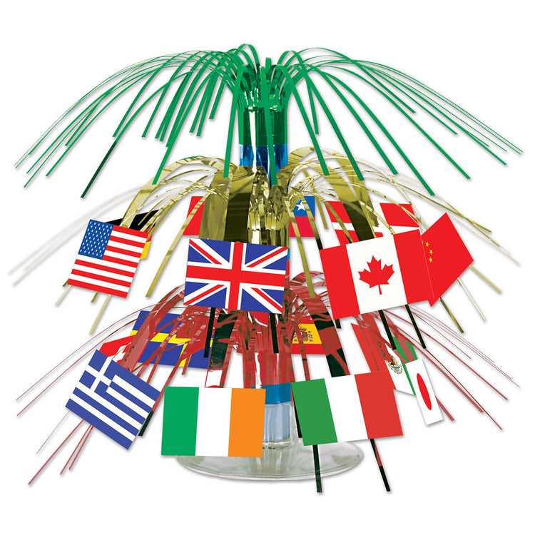 International Flags Mini Cascade Centrepiece