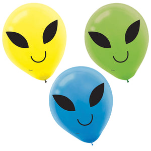 Blast Off Birthday 30cm Printed Latex Balloons Pack of 15