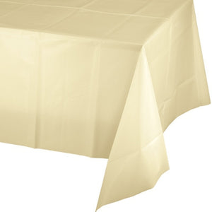 Ivory Tablecover Plastic 137cm x 274cm